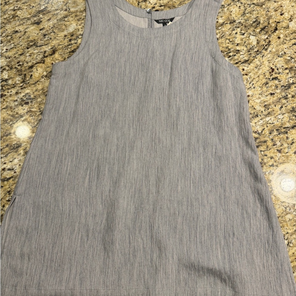 NIC+ZOE Gray Sleeveless Tunic Top